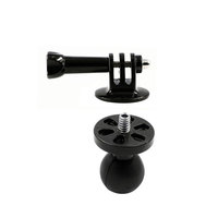 Support de caméra pour véhicule avec base à rotule de 1 pouce, support de caméra DSLR pour griffe porte-accessoire, plaque de fixation rapide 1/4''-20 pour adaptateur GoPro
