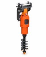 Tarière hydraulique pour excavatrice avec dents hélicoïdales pour le forage de trous de poteaux et la construction de clôtures
