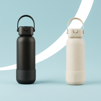 Bouteille d'eau YEWAY en acier inoxydable à double paroi avec paille, couvercle isotherme anti-fuite et brosse de nettoyage – Qualité supérieure