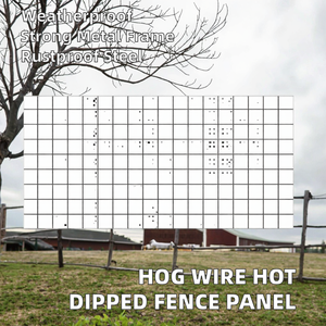 Hog <b>Wire</b> Fence Panels Hot Dipped Galvanized Metal Eco Friendly Construction Site Feedlot Fencing - Product Image 2