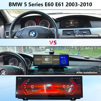Radio Mobil 14.9 Inch untuk BMW Seri 5 E60 E61 2003-2010 Android Auto Multimedia Player Head Unit Layar Carradio Upgrade
