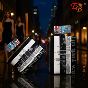 อีบี นิวยอร์ก คลัทช์ 6X8 กระเป๋าราตรีสำหรับผู้หญิง ผ้าแคนวาส ปิดด้วยซิป สไตล์หรูหรา ทุกฤดูกาล - Product Image 2