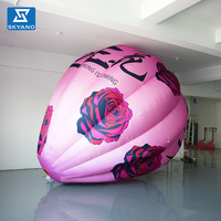 Ballon à air chaud commercial décoratif personnalisé Boule de fleur gonflable publicitaire personnalisée avec lumière LED