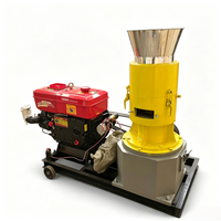 STALLOWAY Granulateur polyvalent à moteur diesel et boîte de vitesses pour la production de granulés de bois, de balles de riz, de tiges de maïs et de déchets agricoles – Haute productivité