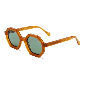 Figroad Irregular Polygon Sunglasses With Small Frame Cool Girl Style Slimming Effect And Acetate Material Sunglasses For Women