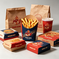 Gobelets à frites en papier inclinés multi-tailles pour churros, pop-corn, gaufres, café, traiteur, vente au détail, achats en gros, fournisseurs mondiaux
