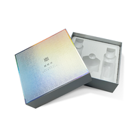 Boîte à couvercle en deux parties avec hologramme personnalisé, emballage de boîte Pr, emballage cosmétique en carton, boîte cadeau holographique