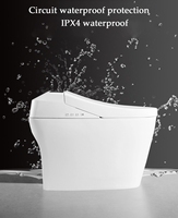 WC intelligent monobloc en céramique, design européen, à poser au sol, avec chasse automatique, nettoyage électrique à distance et siphon en S