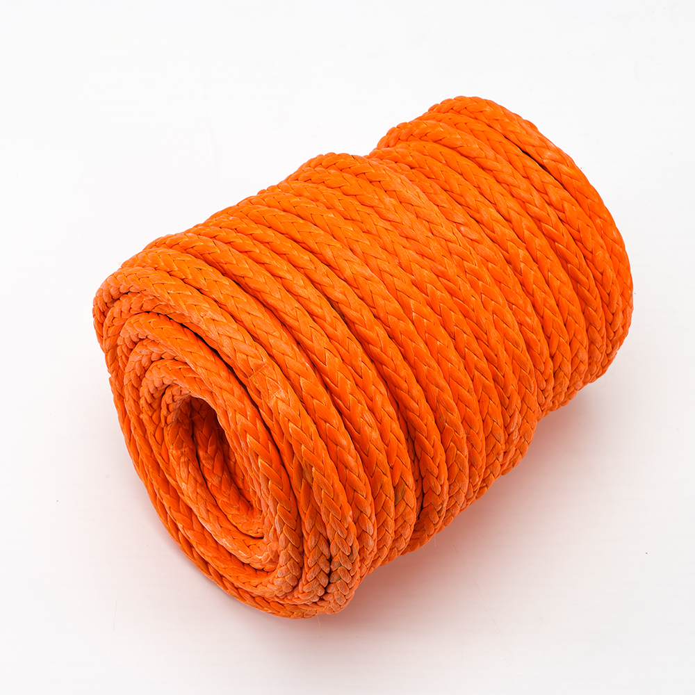 Boat 12 Strand UHMWPE Rope Synthetic UHMWPE Tow Rope 18mm For Marine