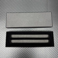 Stylos doubles avec coussinets, coffret cadeau vide pour stylos jumeaux, stylo plume, stylo roller, boîte de protection avec logo