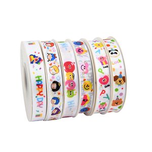Nine-Colored Ribbon Children's Day Birthday Cake Decoration Ribbon Cute Cartoon Reusable Plastic Rectangle Cake Toppers - Product Image 5