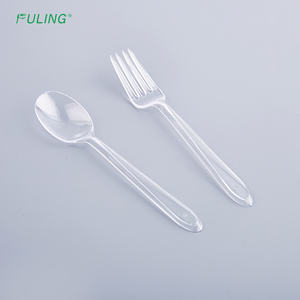 Cuillères et fourchettes en plastique transparent jetables pour Restaurant de mariage, poids lourd <span class=keywords><strong>PS</strong></span> 5g - Product Image 6