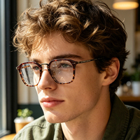 Montures de lunettes rétro personnalisées avec logo d'usine, montures optiques en titane, montures en acétate pour hommes et femmes