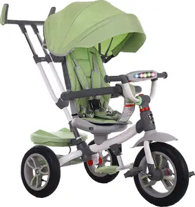 欧洲兼容EN71儿童三轮车3合1可旋转座椅高品质舒适婴儿车三轮车出厂价