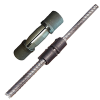 Acoplador de doble cono con bloqueo de manguito para empalme mecánico en obra, conector de manguito para barras de acero