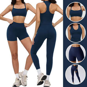 ชุดโยคะใหม่ปี 2026 สำหรับผู้หญิง เสื้อครอปเอวสูง กางเกงขาสั้นเอวสูง ระบายอากาศได้ดี สวมใส่สบาย เหมาะสำหรับออกกำลังกายในฤดูใบไม้ผลิ - Product Image 1