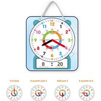 Reloj Magnético de Pizarra Magnética para Enseñar Matemáticas a Niños, Estilo Adorable, 12x11 Pulgadas, Modelo 0056