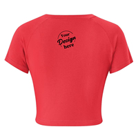 T-shirt court pour femme en coton de bambou écologique, style streetwear, avec logo personnalisé, coupe ajustée