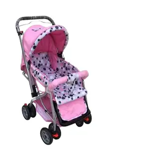Pink color New model fashionable 3 in 1 baby stroller with umbrella