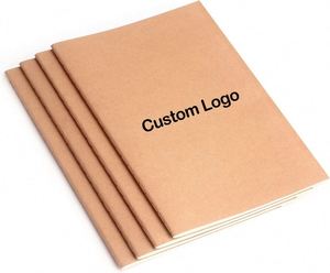 Carnet de composition A5 personnalisable imprimé en kraft avec reliure cousue, 80 feuilles - Cadeau pour le bureau ou l'école - Product Image 1