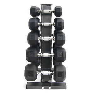 Juego de Mancuernas Hexagonales de Goma de Alta Calidad para <span class=keywords><strong>Gimnasio</strong></span> en Casa con Soporte para Almacenamiento de Mancuernas - Product Image 2