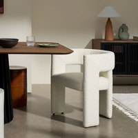 Fauteuil d'appoint sculptural moderne en tissu rembourré, forme unique, pour salon, décoration intérieure