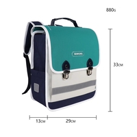 Mochilas Escolares Personalizadas Ligeras y Elegantes con Cierre Geométrico, Impermeables, de Algodón, Estilo Inglés, Gran Capacidad, para Estudiantes y Niños de Primaria
