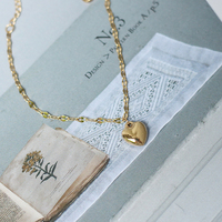 Breloques simples en forme de cœur en or 18k, bracelet en grains de café, chaîne à paillettes, bracelet artisanal en acier inoxydable, bijoux pour femme, ne se décolore pas