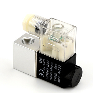2V025-08 โซลินอยด์วาล์ว 1/4 นิ้ว DC24V 200mA วาล์วควบคุมแก๊ส อุณหภูมิปกติ 0-1 เมกะปาสคาล IP65 - Product Image 2