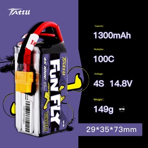 Batería LiPo Gens Ace Funfly 1300mAh 100C 4S 14.8V XT60 para Dron de Carreras FPV - Product Image 4