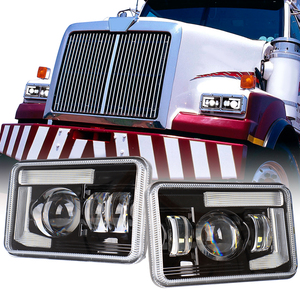 Phares LED 4x6 pouces Hi/Lo à faisceau scellé compatibles avec KW T800 T600 Peterbilt 379 Freightliner Chevy Oldsmobile Cutlass (lot de 4) - Product Image 1