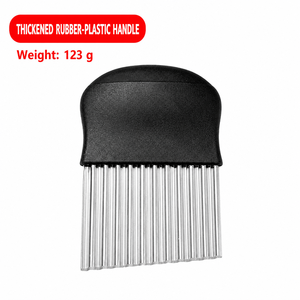 Cuchilla Ondulada para Cortar Patatas Fritas, Cortador de Verduras y Patatas Onduladas de Acero Inoxidable, Cuchillo Ondulado para Patatas Fritas, Rebanador de Patatas Fritas para Zanahorias y Cebollas - Product Image 6
