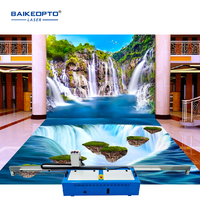 DX7 Printer dinding Inkjet UV 2 dalam 1, Printer dinding dan lantai 3D kecepatan tinggi, lima warna CMYK + W