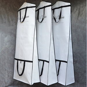 Housse de robe de mariée portable et pliable avec logo personnalisé, en tissu non tissé, pour le rangement - Product Image 1