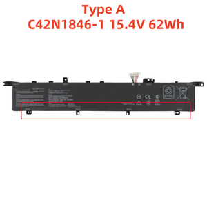 แบตเตอรี่ C42N1846แล็ปท็อป15.4V ชาร์จได้สำหรับ <span class=keywords><strong>Asus</strong></span> <span class=keywords><strong>Zenbook</strong></span> <span class=keywords><strong>Pro</strong></span> <span class=keywords><strong>Duo</strong></span> <span class=keywords><strong>UX581</strong></span> UX581G UX581LV UX581GV แบตเตอรี่ลิเธียม C42N1846-1เซลล์ - Product Image 5