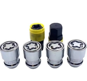 Kit de clés <span class=keywords><strong>antivol</strong></span> pour <span class=keywords><strong>écrou</strong></span>s de roue, outil de démontage compatible <span class=keywords><strong>BMW</strong></span> / Mercedes-Benz, chromé, classe métrique 4.8 6.8 - Product Image 4