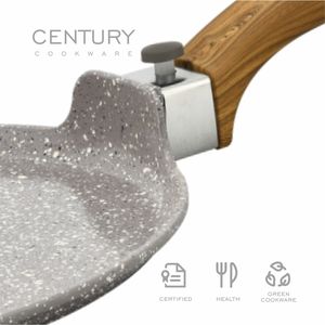 Olla de Sopa de Aluminio Antiadherente de Lujo CENTURY de <span class=keywords><strong>28</strong></span> <span class=keywords><strong>cm</strong></span> con Asas Metálicas y Tapa de Vidrio para Cocina de Inducción - Product Image 4