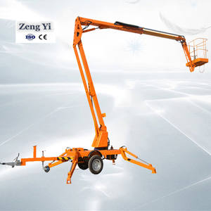 Nacelle élévatrice remorquable bon marché cueilleur de joie table élévatrice à flèche fabrication nacelle élévatrice utilisée pour une personne poignée articulée homme - Product Image 2