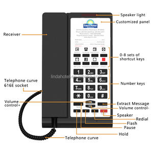 <span class=keywords><strong>Téléphone</strong></span> <span class=keywords><strong>fixe</strong></span> filaire ABS pour chambre d'hôtel, modèle basique pour bureau, le plus vendu - Product Image 5