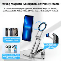 Soporte Magnético Multifuncional Plegable de Aluminio N52 con Abrazadera para Escritorio, Trípode para Transmisión en Vivo, Cocción, Filmación y Viajes