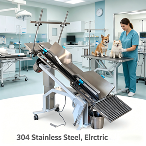 Mesa de Cirugía Veterinaria Eléctrica de Alta Precisión EUR <span class=keywords><strong>VET</strong></span>, Fabricada en Acero Inoxidable 304, con Superficie en V, Móvil, para <span class=keywords><strong>Centro</strong></span> de Cirugía - Product Image 1