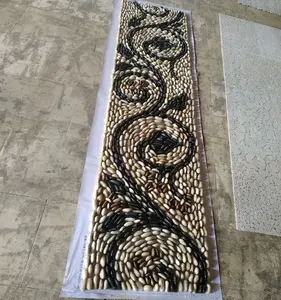 Customize Pebble Mosaic Big Floor Pattern With Back Mesh