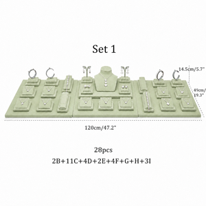 Expositor de joyería de microfibra de terciopelo personalizado de la marca WEIMEI para anillos, collares y pendientes, para mostrador de tienda o escaparate. - Product Image 5