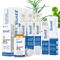 Sérum Capillaire Croissance 30ml Roll-On à l'Extrait de Romarin et de Bois de Mélèze Européen, Biotine, Niacinamide, Huile de Massage du Cuir Chevelu Sans Rinçage pour Cheveux Clairsemés