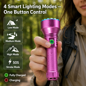 WOSEN Ice Crack 30W White Laser Hiking 2350lm <b>LED</b> Flashlight 500m Turbo Stepless <b>Rechargeable</b> USB Camping IPX5 Aluminum - Product Image 3