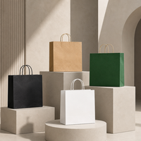 Sacs cadeaux en papier kraft écologiques avec logo personnalisé - Sacs de courses de différentes tailles pour les magasins de détail, les boutiques, les boulangeries et les cafés