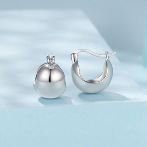 Boucles d'oreilles classiques en cuivre, diamètre 1 cm, bijoux de mode unisexe - Product Image 3