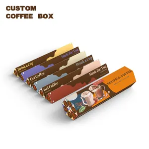 Özel ambalaj baskı altıgen tasarım karton hediye kutusu karton ambalaj kutusu için çözünebilir kahve