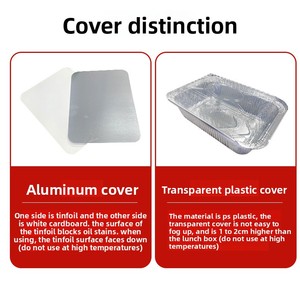 600ml chất lượng cao dùng một lần nhôm lá mỏng hộp bánh với lá Nắp PP nhựa để làm cho ăn trưa vỉ thực phẩm - Product Image 5