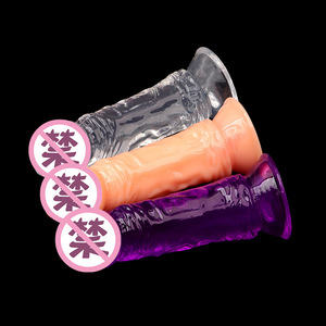 <b>Dildo</b> <b>Realistic</b> Penis TPE Soft Suction Cup Purple Flesh Color Adult Use Made in China No Imported - Product Image 4